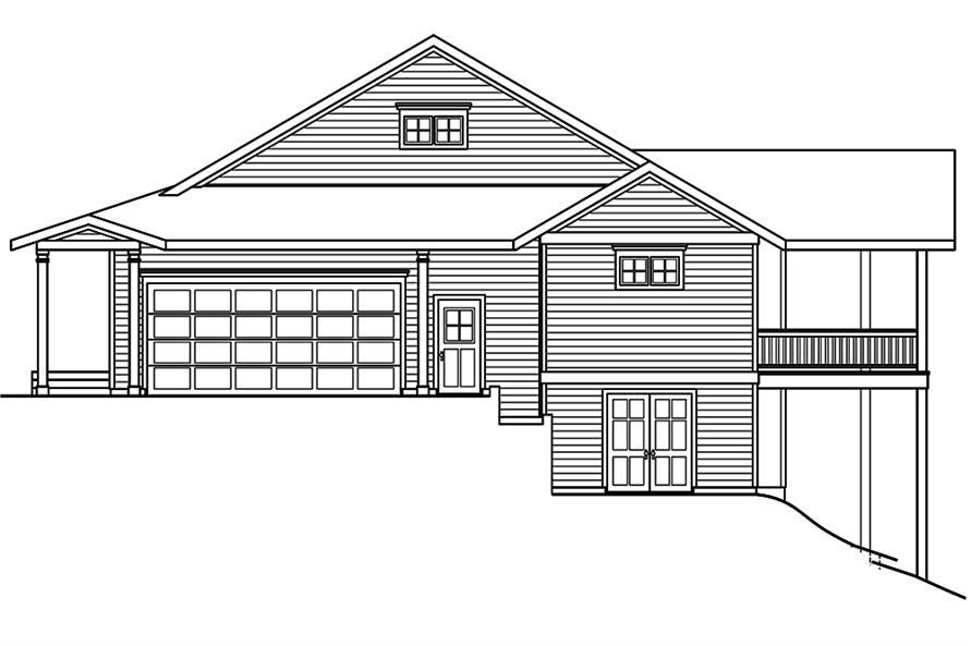 Home Plan Right Elevation of this 3-Bedroom,2460 Sq Ft Plan -108-1798