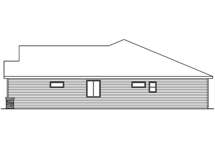 Home Plan Right Elevation of this 3-Bedroom,2009 Sq Ft Plan -108-1805