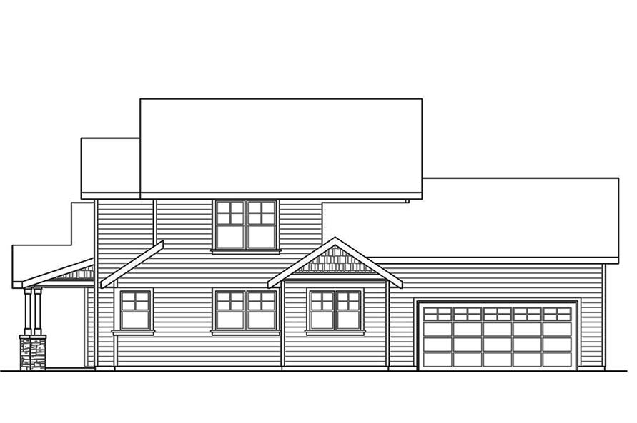 Home Plan Right Elevation of this 3-Bedroom,1901 Sq Ft Plan -108-1814