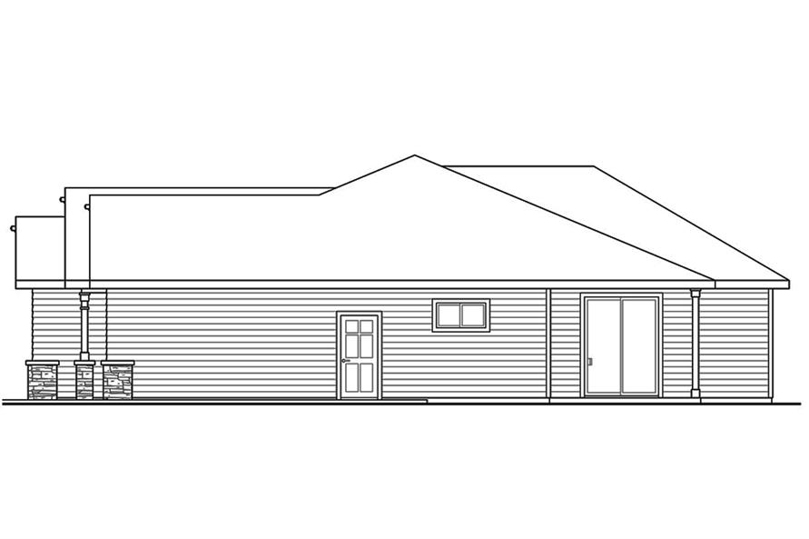 Home Plan Right Elevation of this 3-Bedroom,1819 Sq Ft Plan -108-1817