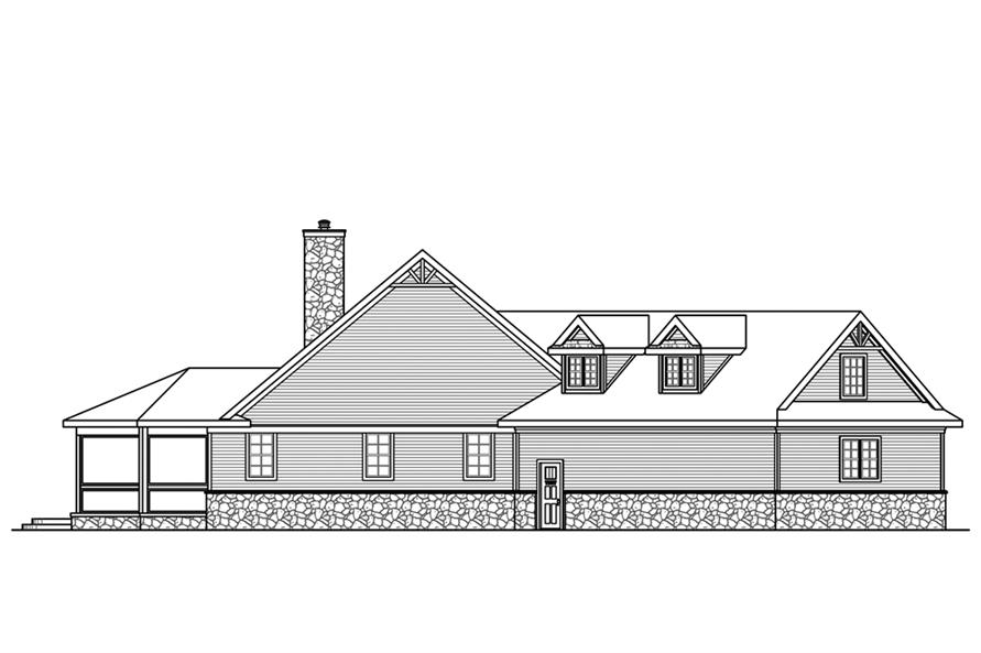 Home Plan Left Elevation of this 3-Bedroom,4211 Sq Ft Plan -108-1843