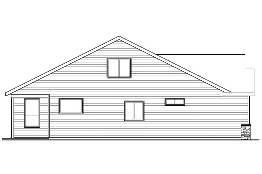 Home Plan Left Elevation of this 3-Bedroom,2219 Sq Ft Plan -108-1855