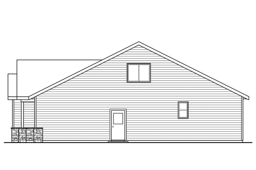 Home Plan Right Elevation of this 3-Bedroom,2219 Sq Ft Plan -108-1855