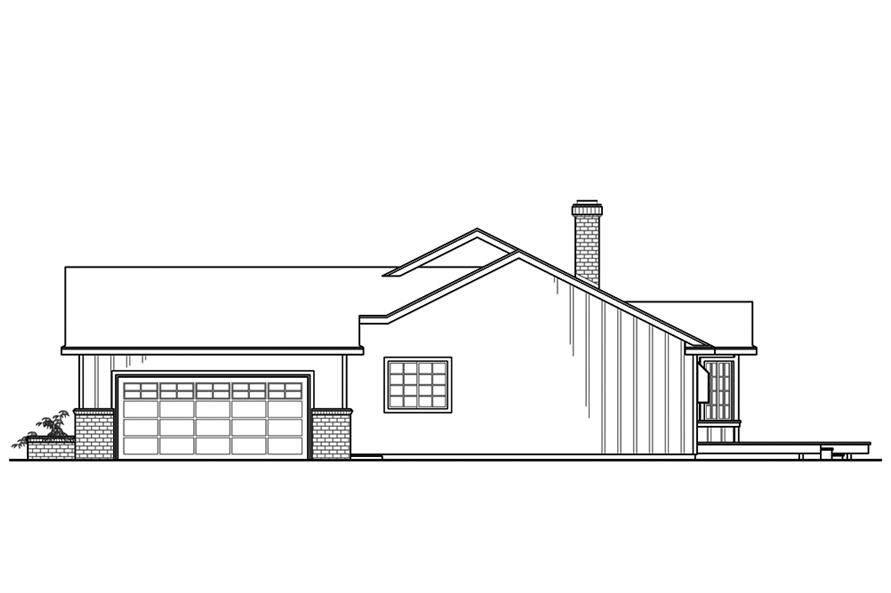 Home Plan Right Elevation of this 3-Bedroom,2167 Sq Ft Plan -108-1863