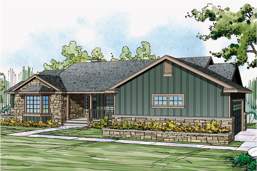 3-Bedroom, 2167 Sq Ft Ranch House - Plan #108-1863 - Front Exterior