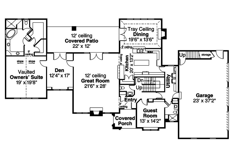 4 Bedrm, 3439 Sq Ft European House Plan #108-1873