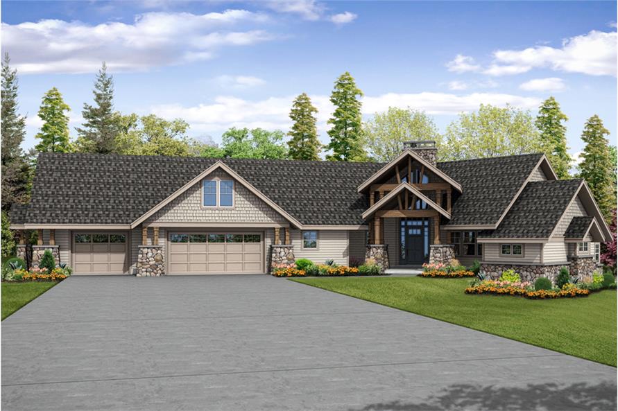 4 Bedrm, 4350 Sq Ft Craftsman House Plan #108-1876