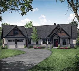 Ranch House - 3 Bedrms, 2.5 Baths - 2652 Sq Ft - Plan #108-1911