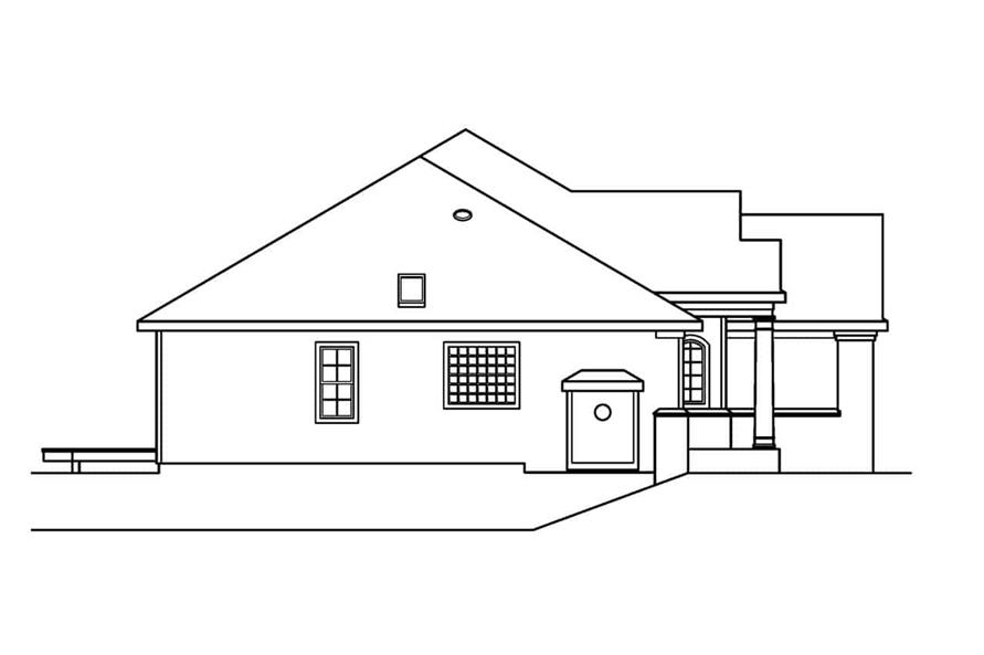 Home Plan Left Elevation of this 3-Bedroom,1825 Sq Ft Plan -108-1967