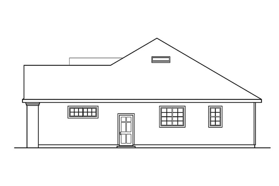 Home Plan Right Elevation of this 3-Bedroom,1825 Sq Ft Plan -108-1967