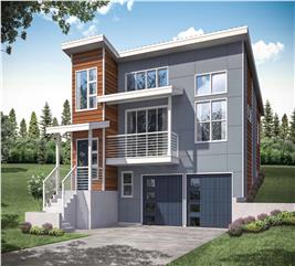 Modern Home - 3 Bedrms, 2.5 Baths - 1880 Sq Ft - Plan #108-1969