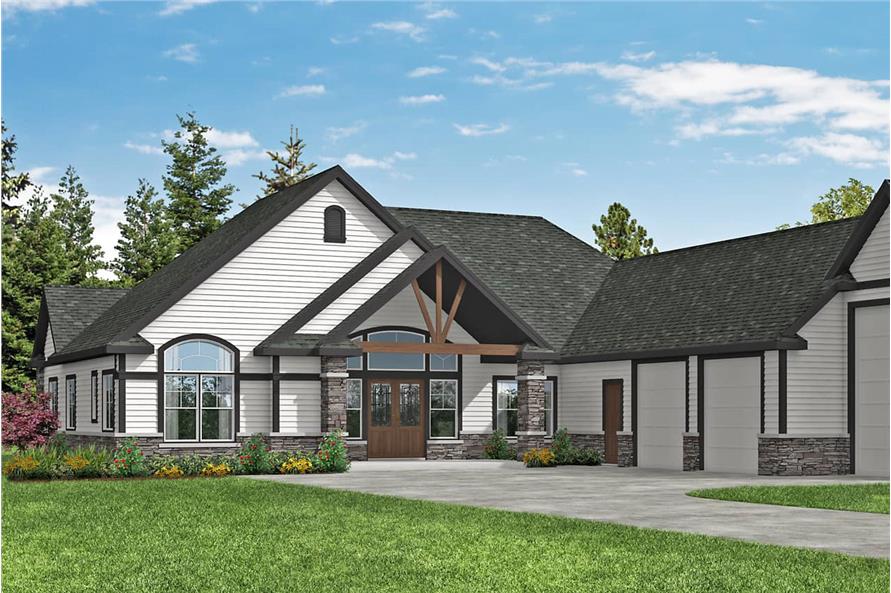 Country Ranch Home - 2–4 Bedrms, 2.5 Baths - 2652 Sq Ft - Plan #108-1971