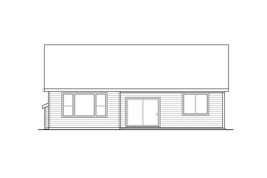 Home Plan Rear Elevation of this 3-Bedroom,1829 Sq Ft Plan -108-1979