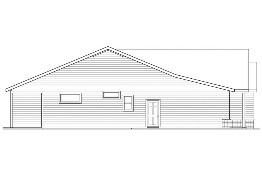 Home Plan Left Elevation of this 3-Bedroom,1829 Sq Ft Plan -108-1979