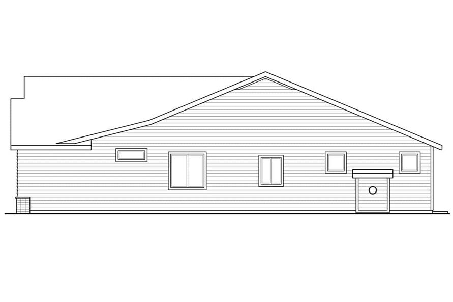 Home Plan Right Elevation of this 3-Bedroom,1829 Sq Ft Plan -108-1979