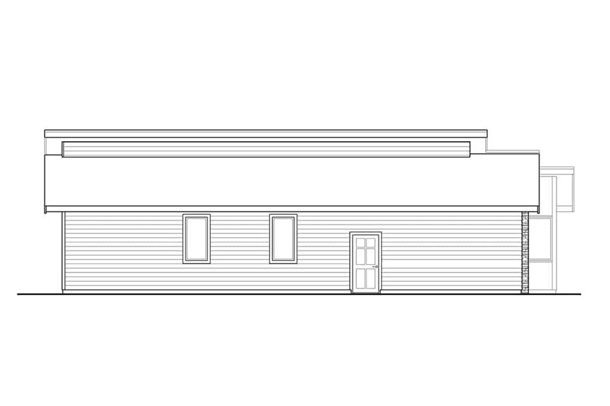 Home Plan Left Elevation of this 3-Bedroom,2112 Sq Ft Plan -108-2001