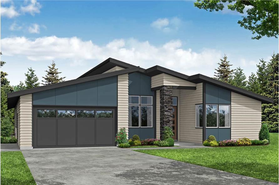 Front View of this 3-Bedroom, 2112 Sq Ft Plan - 108-2001