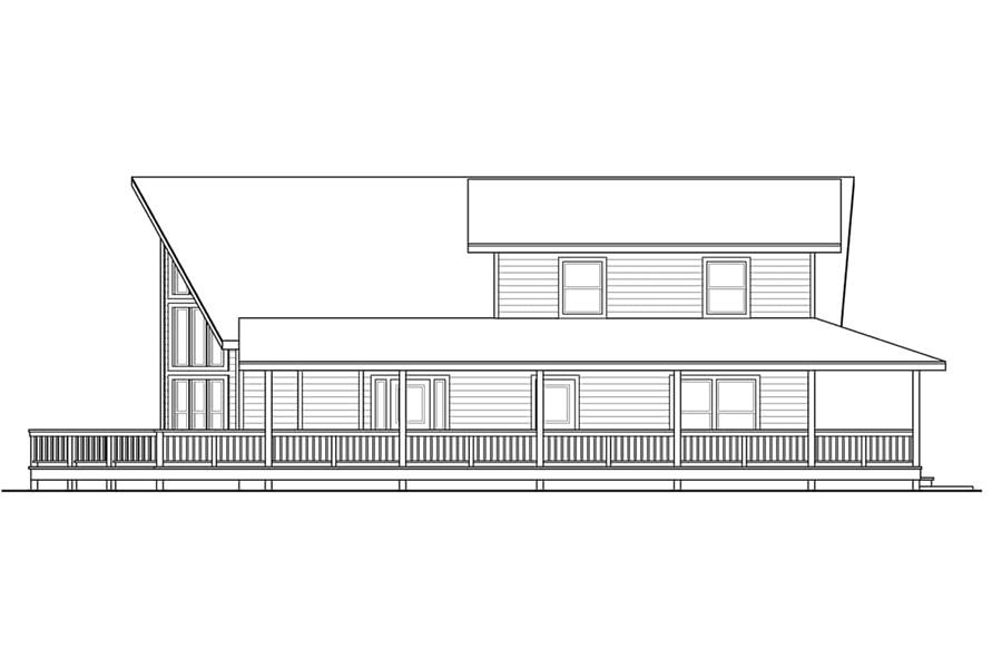 Home Plan Left Elevation of this 4-Bedroom,2906 Sq Ft Plan -108-2010