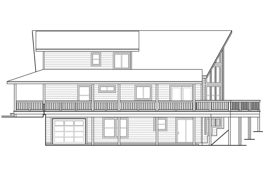 Home Plan Right Elevation of this 4-Bedroom,2906 Sq Ft Plan -108-2010