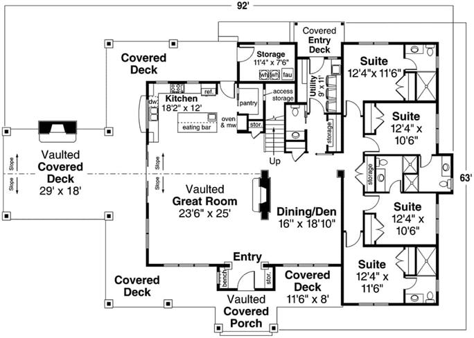 Luxury Modern Farmhouse - 5 Bed, 5.5 Bath - 3927 Sq Ft - Plan #108-2024