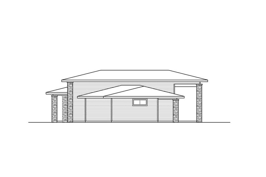 Home Plan Right Elevation of this 3-Bedroom,2464 Sq Ft Plan -108-2046