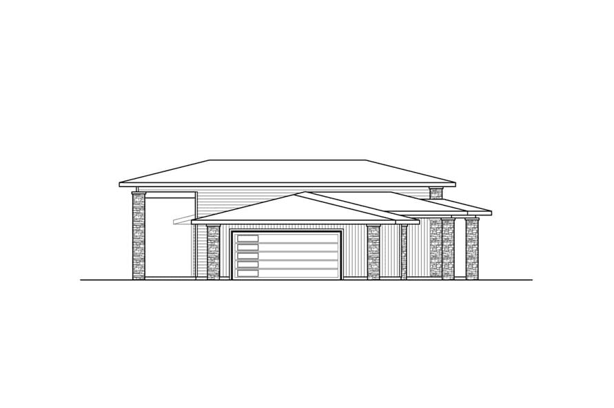 Home Plan Left Elevation of this 3-Bedroom,2464 Sq Ft Plan -108-2046