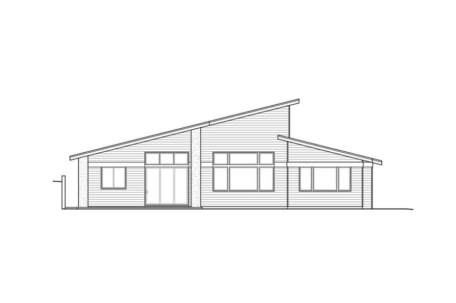 Home Plan Rear Elevation of this 3-Bedroom,2837 Sq Ft Plan -108-2047