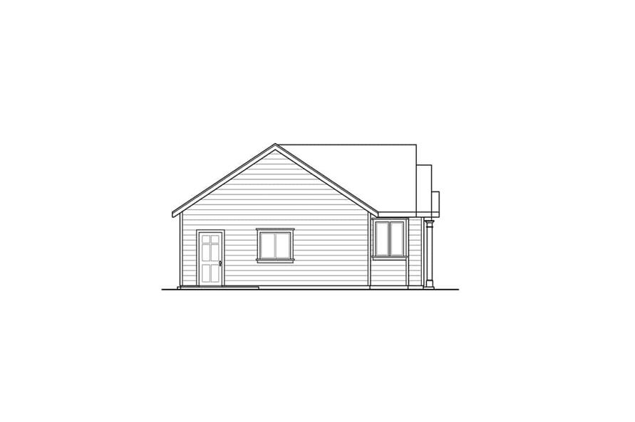 Home Plan Left Elevation of this 2-Bedroom,1258 Sq Ft Plan -108-2066