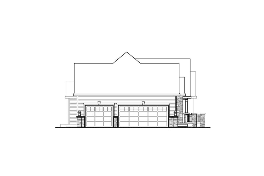 Home Plan Left Elevation of this 3-Bedroom,3002 Sq Ft Plan -108-2072