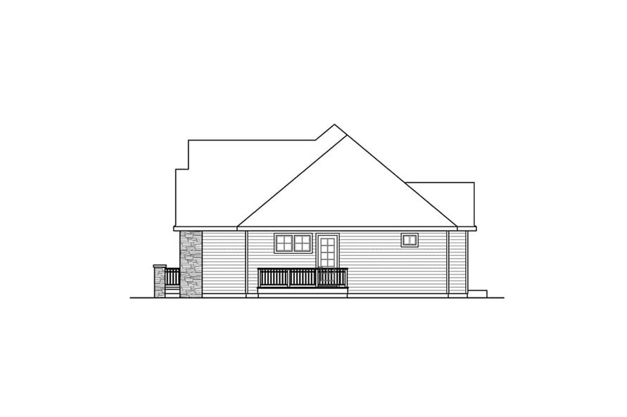 Home Plan Right Elevation of this 3-Bedroom,3002 Sq Ft Plan -108-2072