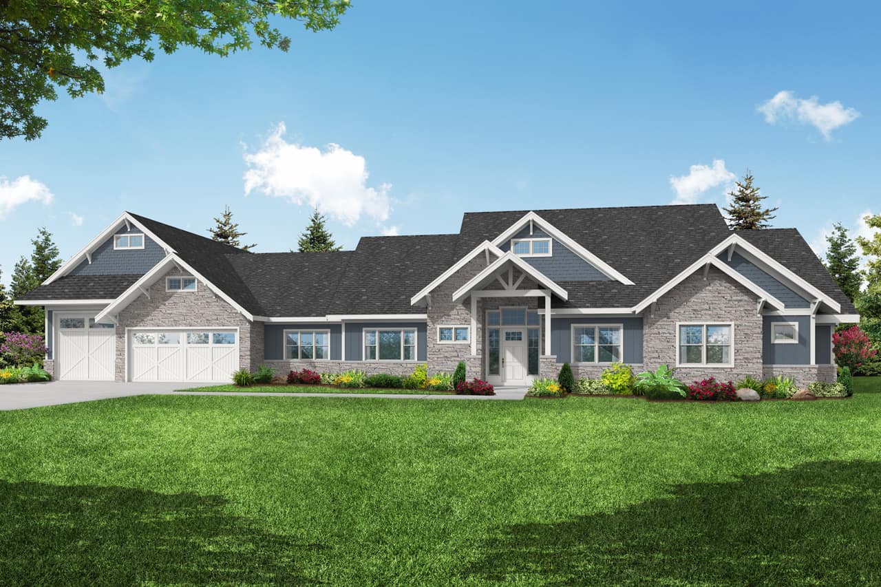 Craftsman Home Plan - 4 Bedrms, 4.5 Baths - 4810 Sq Ft - #108-2078