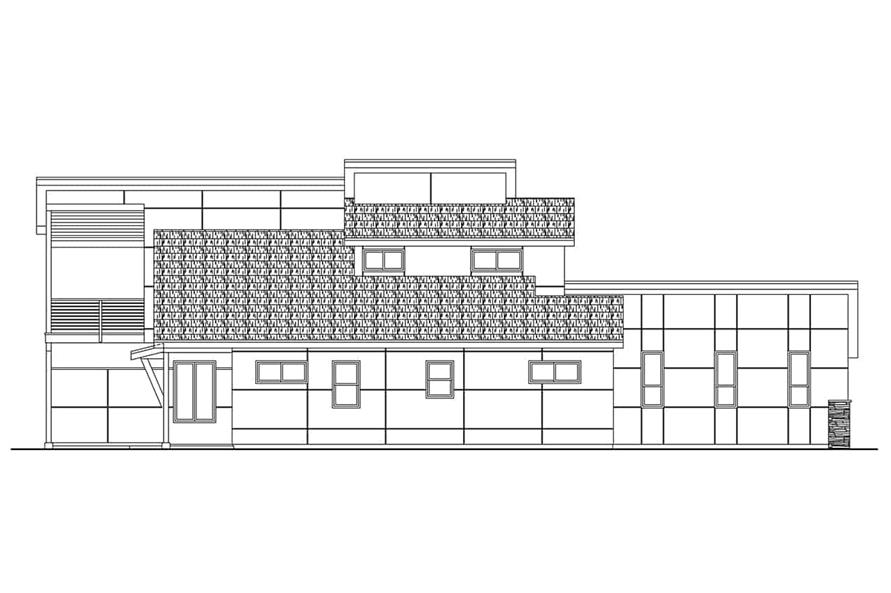 Home Plan Left Elevation of this 4-Bedroom,3040 Sq Ft Plan -108-2083