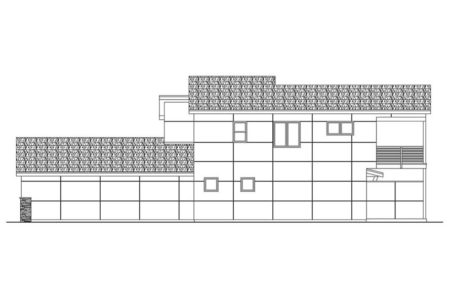 Home Plan Right Elevation of this 4-Bedroom,3040 Sq Ft Plan -108-2083