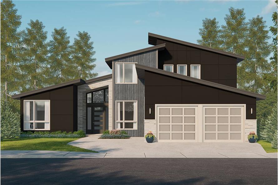 Contemporary House Plan - 4 Bedrms, 4 Baths - 3040 Sq Ft - #108-2083