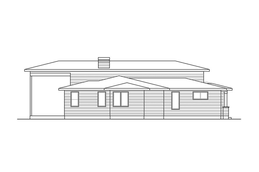 Home Plan Left Elevation of this 3-Bedroom,2489 Sq Ft Plan -108-2087