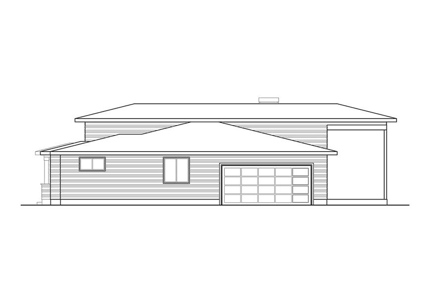 Home Plan Right Elevation of this 3-Bedroom,2489 Sq Ft Plan -108-2087