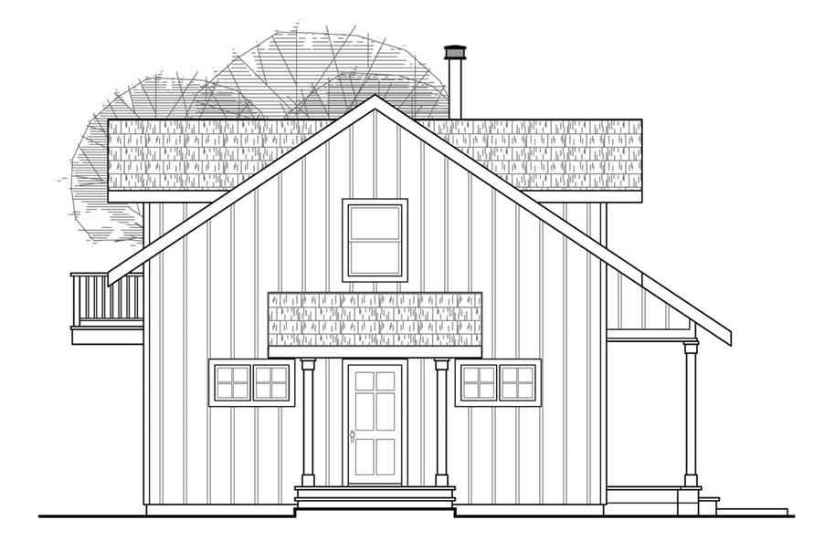 Home Plan Front Elevation of this 1-Bedroom,1211 Sq Ft Plan -108-2100