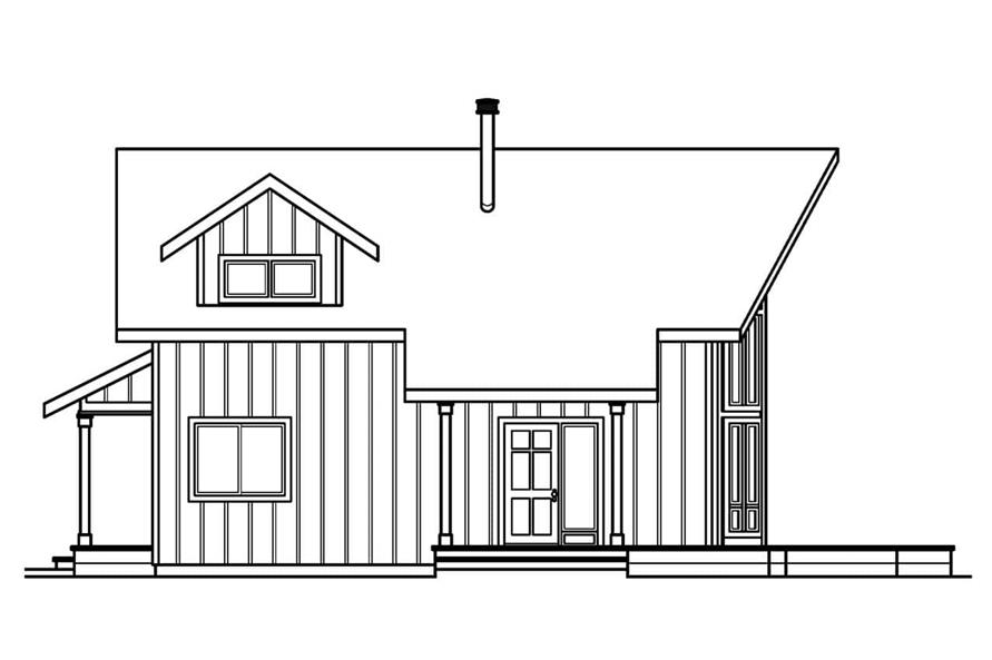 Home Plan Right Elevation of this 1-Bedroom,1211 Sq Ft Plan -108-2100