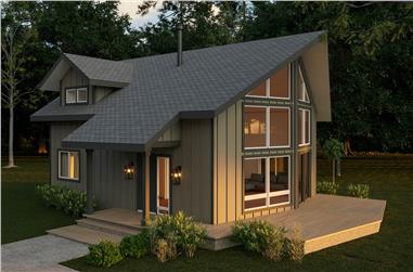 A Frame House Plan - 1 Bedrm, 2 Baths - 1211 Sq Ft - #108-2100