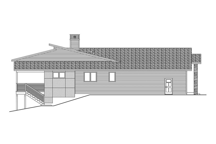 Home Plan Left Elevation of this 3-Bedroom,2788 Sq Ft Plan -108-2101