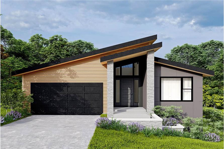 Contemporary Home Plan - 3 Bedrms, 2.5 Baths - 2788 Sq Ft - #108-2101