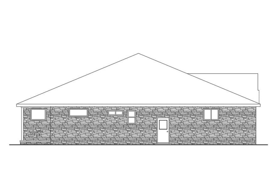 Home Plan Left Elevation of this 3-Bedroom,1932 Sq Ft Plan -108-2102