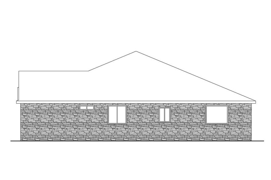 Home Plan Right Elevation of this 3-Bedroom,1932 Sq Ft Plan -108-2102