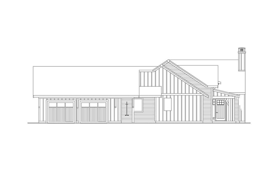 Home Plan Left Elevation of this 2-Bedroom,2808 Sq Ft Plan -108-2104