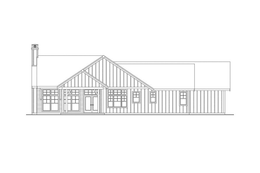 Home Plan Right Elevation of this 2-Bedroom,2808 Sq Ft Plan -108-2104