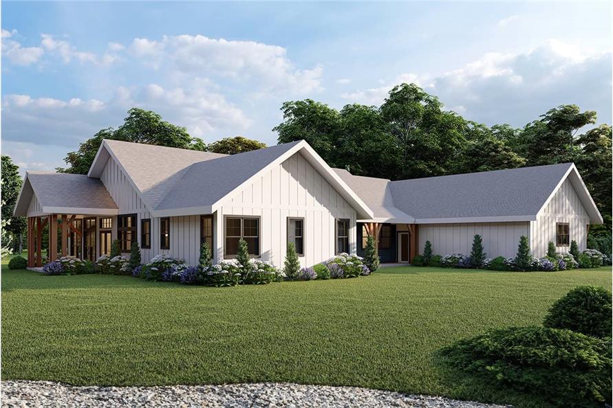 Rear View of this 2-Bedroom,2808 Sq Ft Plan -108-2104