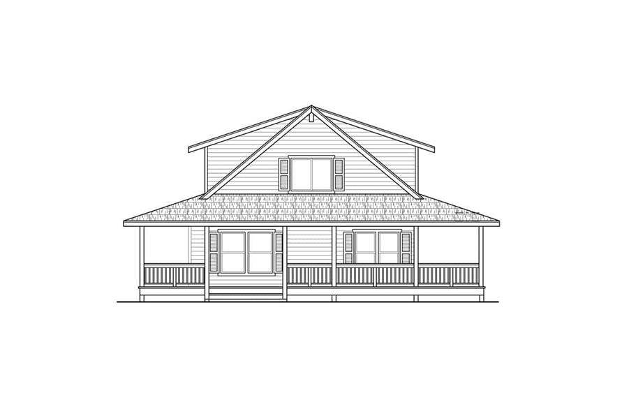 Home Plan Front Elevation of this 3-Bedroom,2039 Sq Ft Plan -108-2105