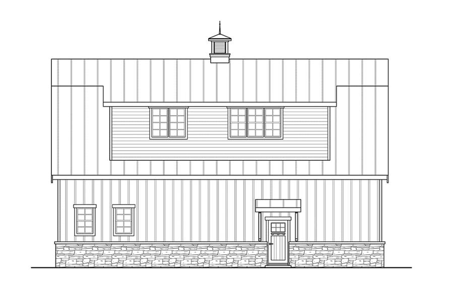 Home Plan Left Elevation of this 2-Bedroom,1314 Sq Ft Plan -108-2106