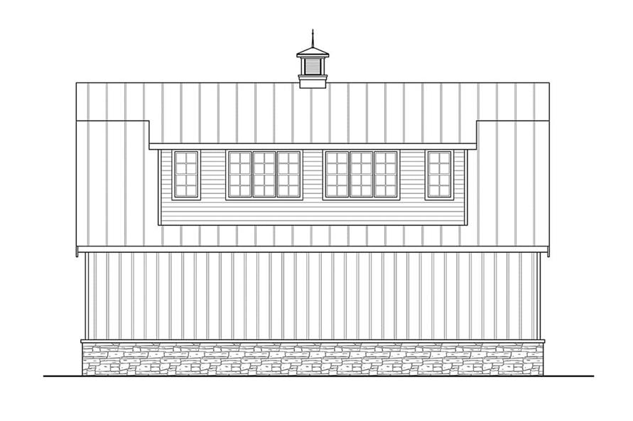 Home Plan Right Elevation of this 2-Bedroom,1314 Sq Ft Plan -108-2106