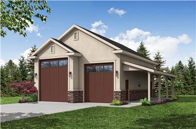 1158 Sq Ft Garage House Plan #108-2107